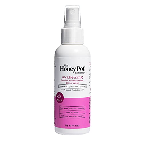 The Honey Pot Company Panty Spray 4 Oz Pack Of 2! Includes "Jasmine Frankincense Awakening" & "Calming Lavender Rose"! Plant-Based And All Natural Feminine Spray! Refresh, Restore And Revive Feminine Care! Sulfate Free, Cruelty Free & Paraben Free! #TOP3