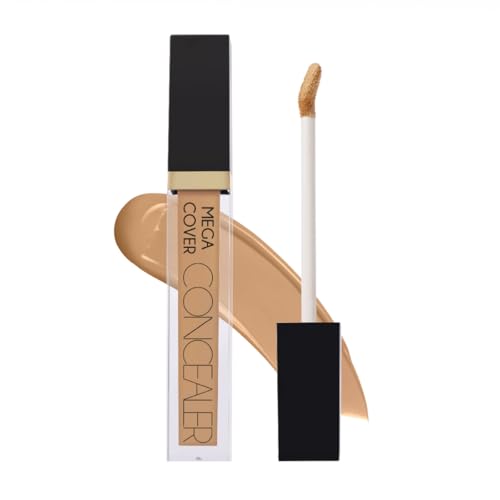 Insight Mega Cover Concealer – Full Coverage, Vitamin E, Green Tea & Almond Oil – Conceals Dark Spots & Uneven Skin Tone – Crease-Resistant, Hydrating Formula – Dermatologically Tested & Cruelty-Free