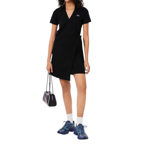 green emerald velvet dress Lacoste Women's Stretch Mini Pique Wrap Dress, Black, 0 at Amazon Women's  Clothing store