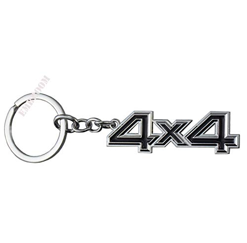Image of EmbRoom 4x4 Key Chain Metal Badge Emblem Sticker Replacement for Truck /SUV (Black)