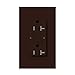 Lutron Deep Back Cover Nt 20A GFCI Self Testing Brown (NTR-20-GFST-BR)
