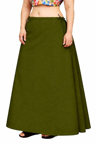Image of CITIX Pure Cotton Petticoat for Woman Saree | Adujastable Drawstring Waist