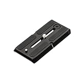 Benro Arca-Swiss Style Professional Quick Release Plate – Anti-Twist Rubber Base, 1/4'-20 Camera Screw, Safety Stop Design & Durable Aluminum Construction (QR4PRO)