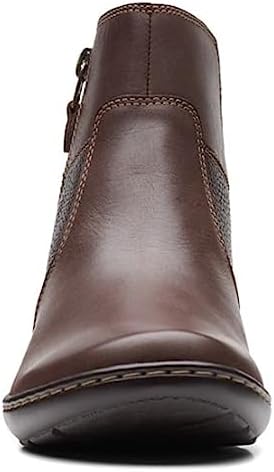 Clarks womens Cora Grace Ankle Boot, Dark Brown Combi, 9.5 US | Image 2