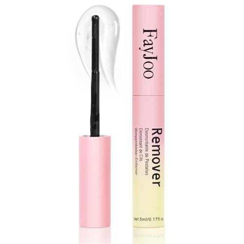 FayJoo Wimpernkleber-Entferner Hypoallergen Schnell auflösend Niedriger Rückstand für Wimpernextensionen/Cluster/Einzel/Bänderwimpern 5ml