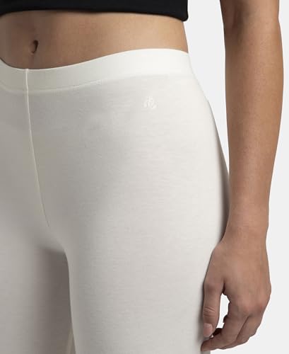Image of Jockey AW87 Women's Super Combed Cotton Elastane Stretch High Rise Leggings with Ultrasoft Waistband