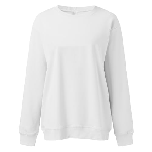 Image of Women Crew Neck Sweatshirts Fall Casual Oversized Sweat Shirts Long Sleeve Cute Preppy Sweatshirt Comfort Pullover