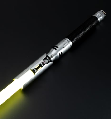 LIHTJOYFUN Kal Cestis Style Lightsaber,Pixel Lightsaber,Motion Control 49 Sets Sound Effects and 19 Colors, Smooth Swing Metal Handle Light Saber(Kal 113cm)