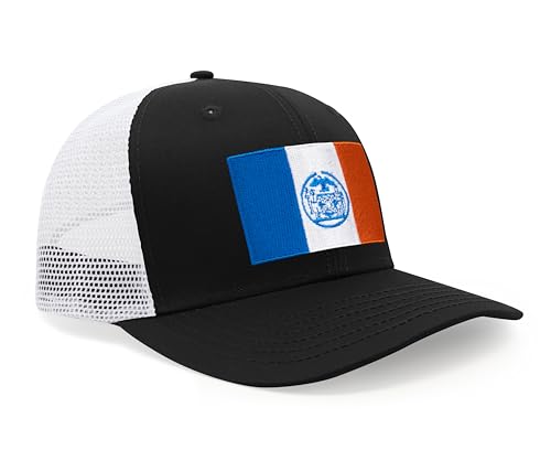 Image of International Tie City Hat for Men and Women, Adjustable Snapback Trucker Baseball Cap with Embroidered Patch