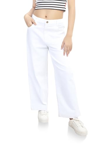Image of olele Girls Super Jeans Collection for 4-14 Yrs | Stretchable Cotton Denim Trousers | Blue Jeans for Kids | Baggy Denim Pants | Cargo Pants for Girls