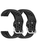 Confezione da 2, cinturini sportivi per Amazfit Active 2, cinturino sportivo in morbido silicone compatibile con Amazfit Active 2, nero