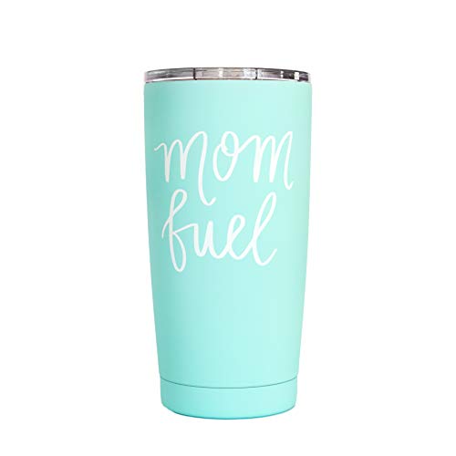 Mom Fuel Travel Mug Mint 17oz Stainless Steel with Lid New Mama Mug
