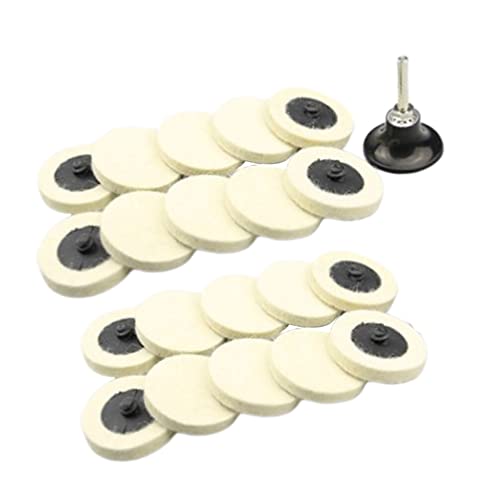 DOITOOL 21 2 Grinding Plate Pad Torque Wool Wheel Compressed Wool Grinding Abrasive Disc Polishing Grinding Trays Wool Pad Polishing Wheel Wool Polishing Discs Pad Kit Liner Compression