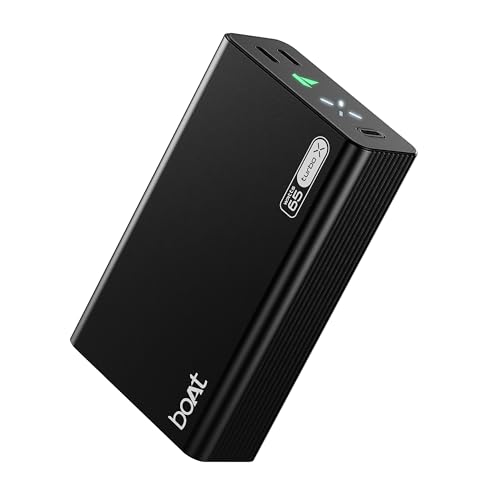 Boat EnergyShroom PB465 Turbo X 20000mAh Power Bank, 65W Turbo Fa...