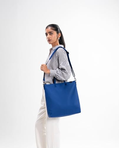 Image of DailyObjects Pivot Top Handle Tote Bag for Girls and Women|Fits 13 /14 inch Laptop /Macbook Pro /Air|Lightweight| Stylish Bag| For Office /Daily Use /Travel|Organisational Pocket|Ladies Shoulder Bag