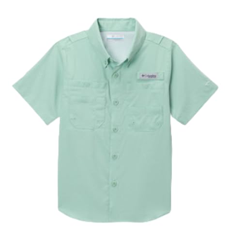 Columbia Boys PFG Tamiami Short Sleeve Shirt, Misty Jade, Medium
