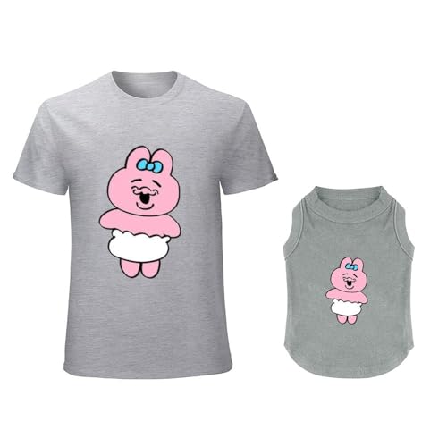 犬の服 タンクトップTシャツ おぱんちゅうさぎ ベスト スポーツ服 洋服 パジャマ カップ ル服 上着 春夏服 小中大型犬服猫服 脱毛保護 日焼き防ぐ 虫除け お散歩 記念撮影 犬用コスチューム (グレー/2XL)