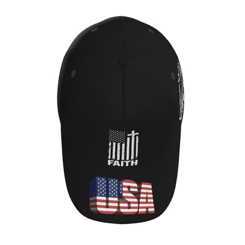 Christian Distressed Cross American Flag Trucker Hat for Men - Baseball Snapback Cap4