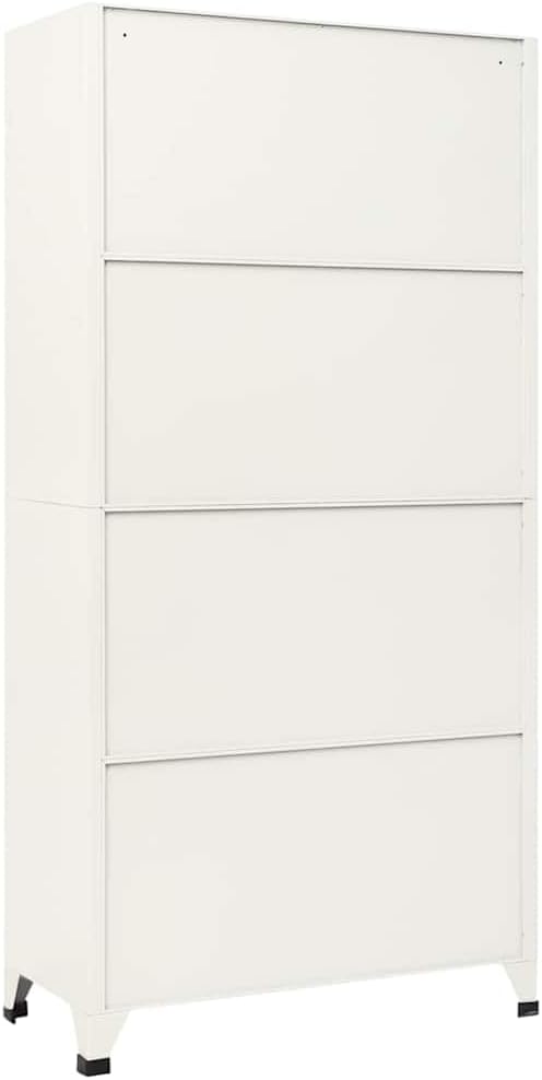 vidaXL Steel Locker Cabinet in Gray and Blue - Secure Storage with Lockable Doors and Air Vents, Perfect for Home and Office Use