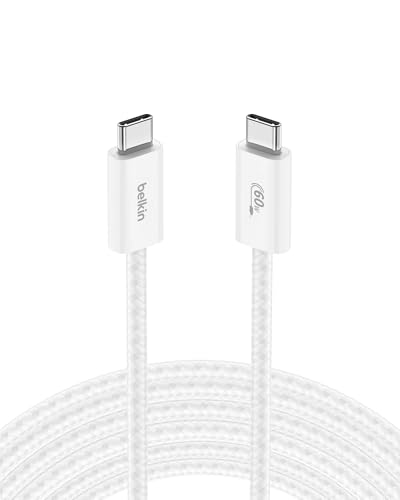 Image of Belkin USB C to USB C 60W Braided Cable 9.9ft iPhone Charger Cord