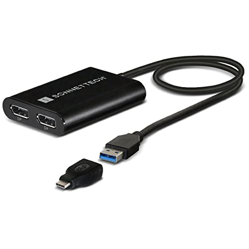 SoNNeT   Adaptador Dual 4K 60Hz DisplayPort para Mac M1 Thunderbolt