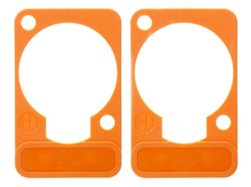 2 Pack Neutrik DSS-3-ORANGE D-Series Lettering ID Plate for XLR Panel Connector