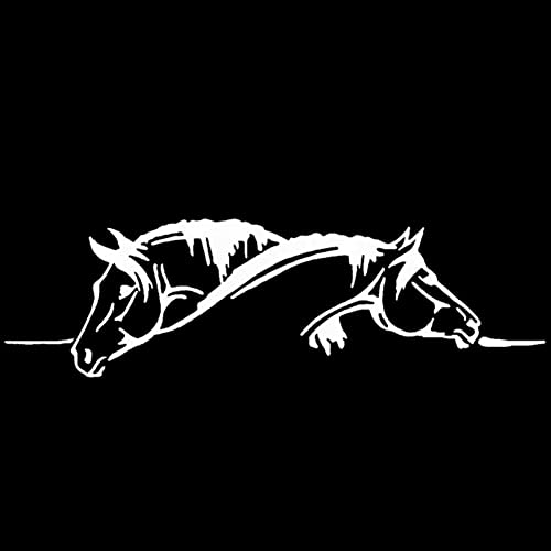 Autocollant De Voiture,iSpchen 5pcs Autocollant Tête De Cheval pour Voiture Stickers Voiture Autocollants évider Sticker Tête de Cheval pour Voiture,Moto,Voiture,Camping-Car,Scooter Blanc