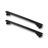 Barras Baca Coche Barras Transversales para Techo Coche 140cm Varilla Aleación Aluminio Forma Arco Superior Universal para Vehículos con Barandillas Elevadas Separadas Portaequipajes (Color : Black 1