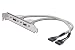 Produktbild DIGITUS USB 2.0 Slotblech - 0.25 m - 2x IDC (5-Pin) (Bu) zu 2x USB A (Bu) - 480 Mbit/s - USB-Kompatibel - Beige