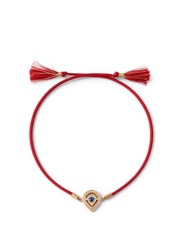 Image of PALMONAS Demifine 18K Gold Plated Evil Eye Rakhi for Brother - Waterproof & Anti-Tarnish Designer Rakhi for Men | Premium Raksha Bandhan Rakhee with Roli Chawal