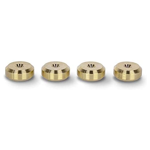 PrecisionGeek - Massiv slät mässing högtalare spikdynor skor fötter 20 mm dia - set med 4 delar