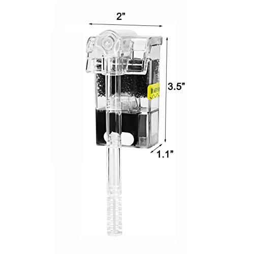 Aquaneat Aquarium Filter Hang On Hob Power Filter 3 Gallon Nano Tank Filter Small Fish Tank Filter #TOP3