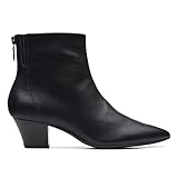 Clarks Women's Teresa Fashion Boot, Black Leather, 8