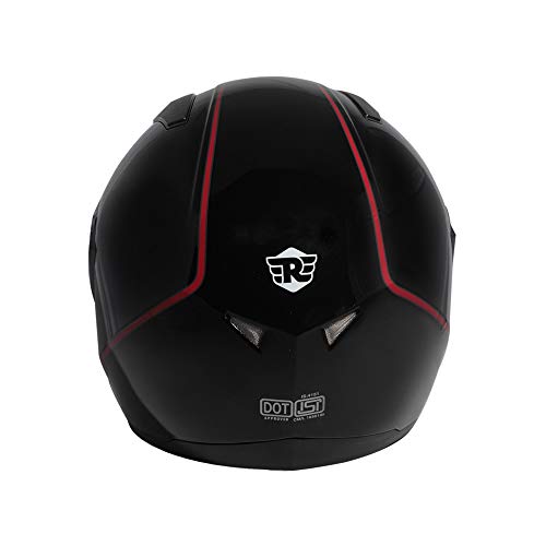 Image of Royal Enfield Full Face Helmet with clear Visor Gloss Black , Size: XL(61-62cm)