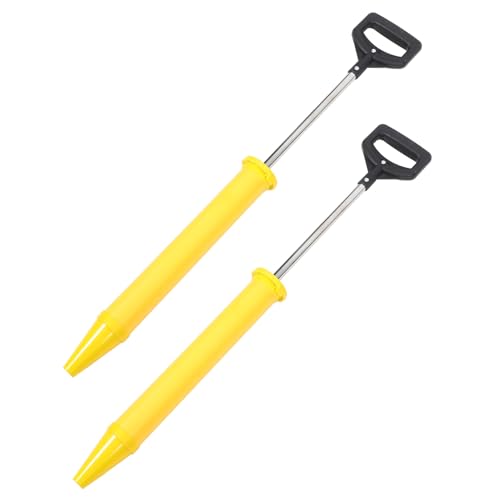HOMSFOU 2 Piezas de calafateo Herramienta de aplicación de lechada calafatear reparar telescópico paredes yeso llenadora de cemento manual herramienta de lechada manual AbS Yellow