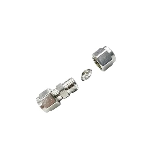 Zorfar One Color 1Pc 304 Stainless Steel Double Ferrule Equal & Reducing Union Connector(16Mm)