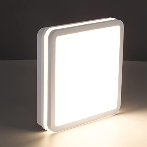 Oeegoo LED Ceiling Light with Remote Control 24W 2400LM 2700K-6500K 10Inch Square LED Flush Mount Ceiling Lighting Fixture for Kitchen, Bedroom, Living Room, Utility Laundry Closet Room