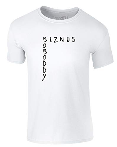 Biznus Boboddy, Adults T-Shirt - White/Black L