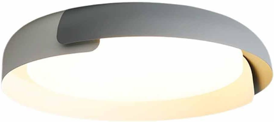 AWEITG Lámpara empotrable de techo, lámpara LED 16,9 pulgadas, negra, 27 W/1890 lm for dormitorio, 3000 K/4000 K/6000 K(Natural Grey,16.9in)