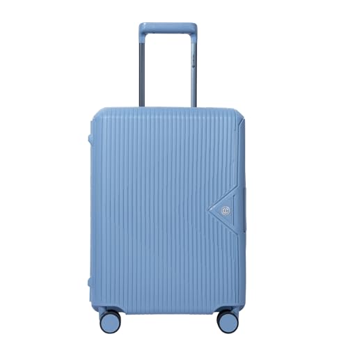 Image of Carlton Locke Cabin Trolley Bag 56cm | Small | Hardsided Luggage|Smooth 8-wheel Suitcase| TSA Lock With Anti Theft Zipper |Toiletry Pouch & Multipocket Convipack | 5-year International Warranty (Blue)
