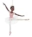 Resin African American Ballerina Ornament Set Of 2 for Christmas