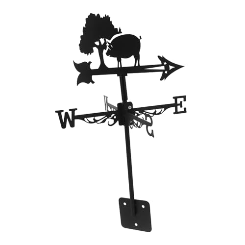 FONDOTIN Veleta Cerdo para Jardín y Tejado Decoración Exterior De Herramienta Funcional para Medir El Viento para Espacios Al Aire y Techos