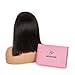 BLY Short Straight Bob Wigs Brazilian Virgin Human Hair Lace Front Wigs Human Hair (8 inch) 13x4 Lace Part 150% Density Pre Plucked with Baby Hair