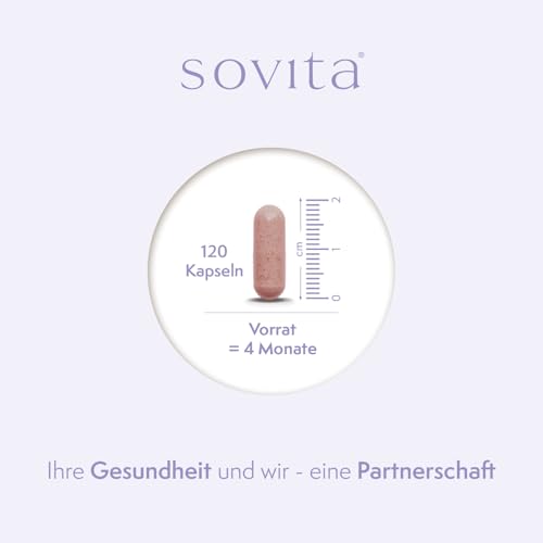 sovita Blutzucker Kapseln mit Ceylon Zimt Extrakt 10:1 | Chrom für normalen Blutzuckerspiegel | Zink & B-Vitamine B1 B6 B12 | Vegan | Stoffwechsel & Energie | 120 Kapseln