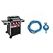 Char-Broil Gas2Coal Hybrid Grill Barbecue a Gas e Carbonella con 3 fuochi & Campingaz Kit, Tubo, Fascette per Bombole Attacco Italia Regolatore di Pressione del Gas