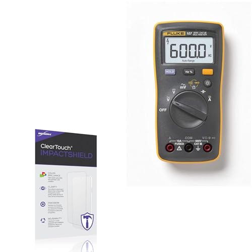 BoxWave Screen Protector Compatible with Fluke 107 - ClearTouch ImpactShield (2-Pack), Impenetrable Screen Protector Flexible Film