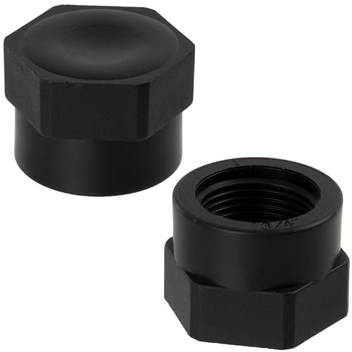 AERZETIX - C75025 - Juego de 5 Tapones hembra 3/4 para atornillar para manguera de riego sistema de goteo - presión máx 10 bar - en polietileno - racor circuito tapa irrigación