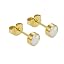 5mm bezel gold white opal