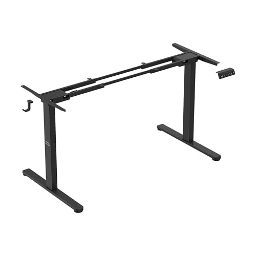 MARK ADLER Xeno 4.5 Black | Elektrischer Schreibtischrahmen höhenverstellbar | Ergonomisches Tischgestell | Memory-Steuerung | Metallgestell | Höhenverstellbarer Schreibtisch | Schwarz