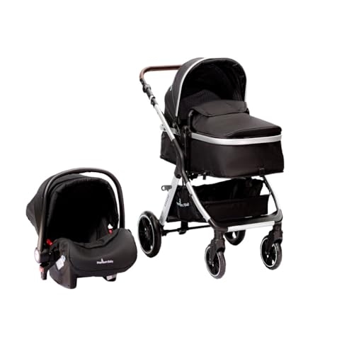 Carrinho Travel System Kansas Silver Preto Carrinho Travel System Kansas Silver Preto
